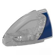 Lego Technic Panel Round Corner 5 x 3 x 2 Right with Blue/Dark Bluish Grey Headlight Print