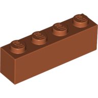 Lego Brick 1 x 4 / Dark Orange