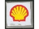Lego Tile 2 x 2 with Shell Logo Pattern (Sticker) - Set 6378