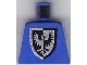 Lego Torso Castle Black Falcon with Shield Bottom Pointed Pattern / Blue
