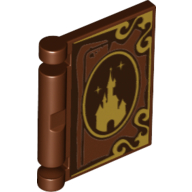 Lego Book Cover with Disney Castle Print / Reddish Brown