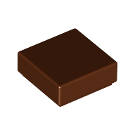 Lego Tile 1 x 1 with Groove / Reddish Brown