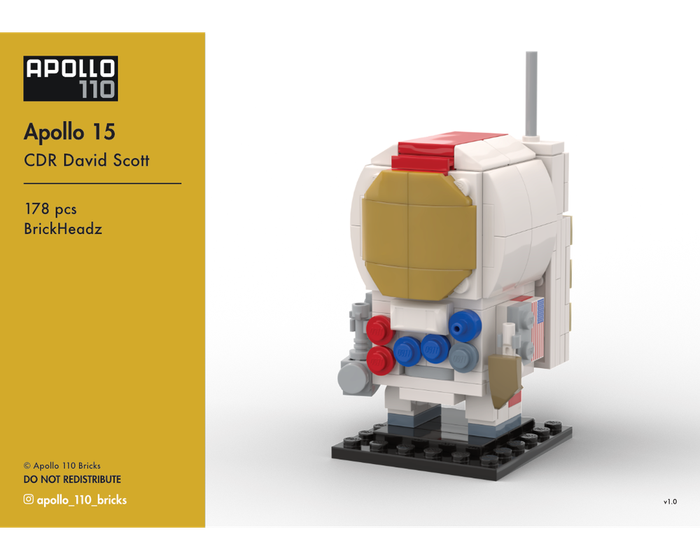 Lego Apollo 15 David Scott BrickHeadz