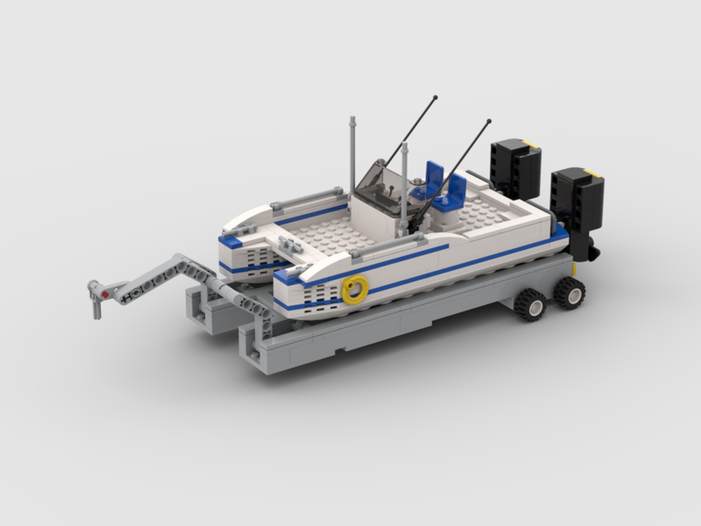 Lego Twin hull boat with trailer!