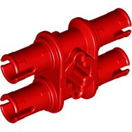 Lego Technic Pin Double with Axle Hole / Red