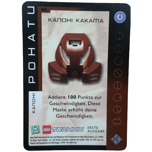 Lego Trading Card, Bionicle Game: QftM - 82 Toa - Great Masks - Pohatu - Kanohi Kakama / [No Color/Any Color]