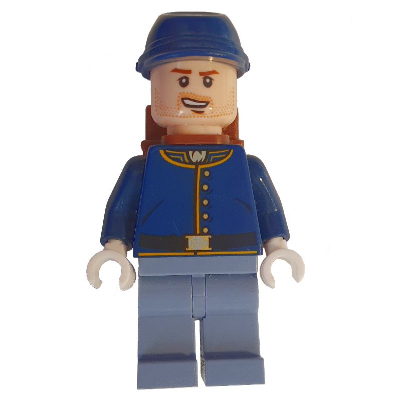 Lego Cavalry Soldier - Crooked Open Smile, Backpack