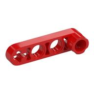 Lego Technic Beam 1 x 4 Thin with Stud Connector / Red