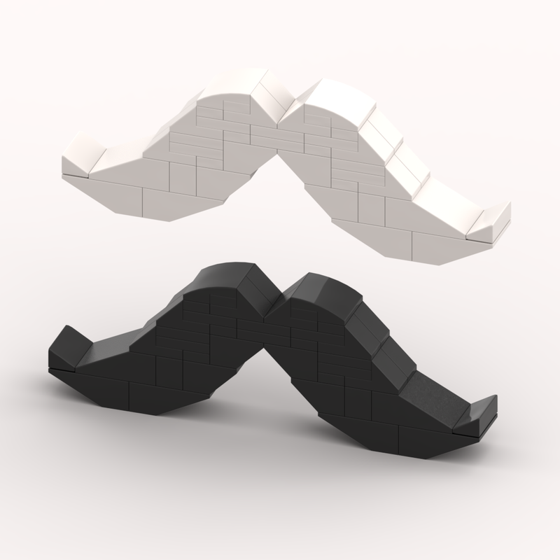Lego Mustaches Black and White