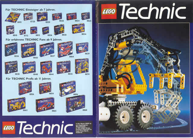Lego 1992 Medium Technic German Foldout (922043-D)