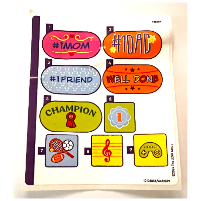 Lego Sticker Sheet for Set 40688-1 / [No Color/Any Color]