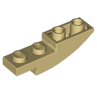 Lego Brick Curved Inverted 4 x 1 / Tan