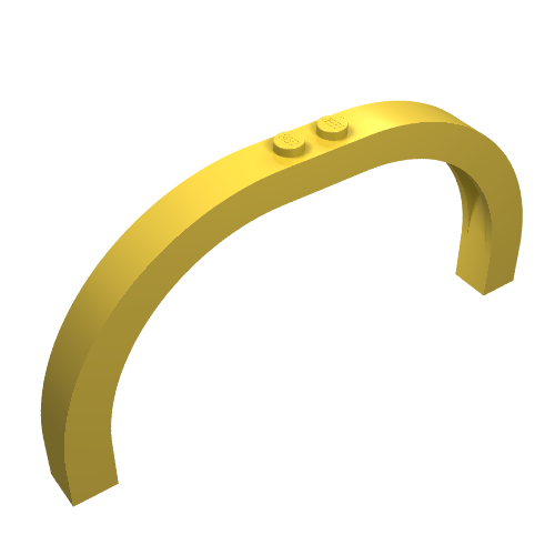 Lego Brick Arch 1 x 12 x 5 Curved Top / Yellow