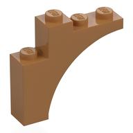 Lego Brick Arch 1 x 4 x 3 / Medium Nougat