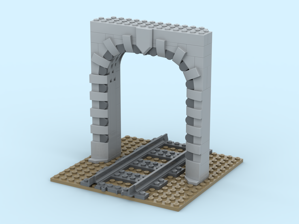 Lego Rounded Train Tunnel Portal
