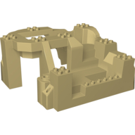 Lego Duplo Baseplate Raised 14 x 16 x 8 with Rock Mountain Zoo Habitat / Tan