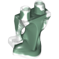 Lego Lower Body, Ghost with Marbled Sand Green Pattern / Trans-Clear