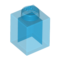 Lego Brick 1 x 1 / Trans-Dark Blue