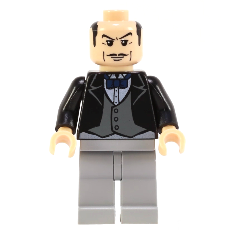 Lego Alfred Pennyworth, Printed Black Hair