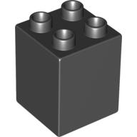 Lego Duplo Brick 2 x 2 x 2 / Black