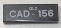 Lego Tile 1 x 3 with 'QLD CAD-156' Pattern (Sticker) - Set 10252