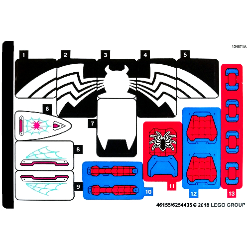 Lego Sticker Sheet for Set 76115-1 / [No Color/Any Color]