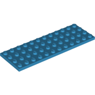 Lego Plate 4 x 12 / Dark Azure