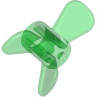 Lego Propeller 3 Blade 3 Diameter with Axle Cross / Trans-Green