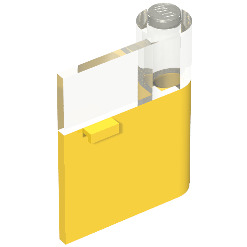 Lego Door 1 x 3 x 3 Right with Window and Horizontal Handle / Yellow