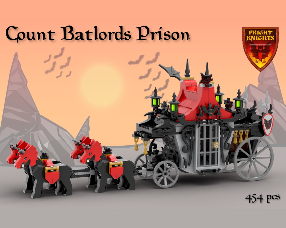 Lego 6047 - COUNT BATLORD'S PRISON REMAKE - LEGO CASTLE FRIGHT KNIGHTS MOC