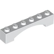 Lego Brick Arch 1 x 6 Raised Arch / White
