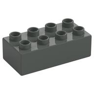 Lego Duplo Brick 2 x 4 / Dark Gray