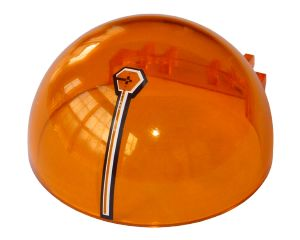 Lego Windscreen 6 x 6 x 3 Canopy Dome Half Sphere with Dual 2 Fingers with Black and White Target and Lines Pattern (Sticker) - Set 7694