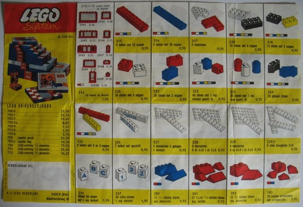 Lego 1963 Dutch (B-158-ho.)