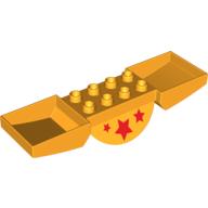 Lego Duplo Seesaw 4 x 10 with Red Stars Print