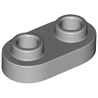 Lego Plate Special 1 x 2 Rounded with 2 Open Studs / Light Bluish Gray