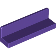 Lego Panel 1 x 4 x 1 with Rounded Corners [Thin Wall] / Dark Purple