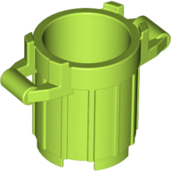 Lego Trash Can with 4 Cover Holders / Lime