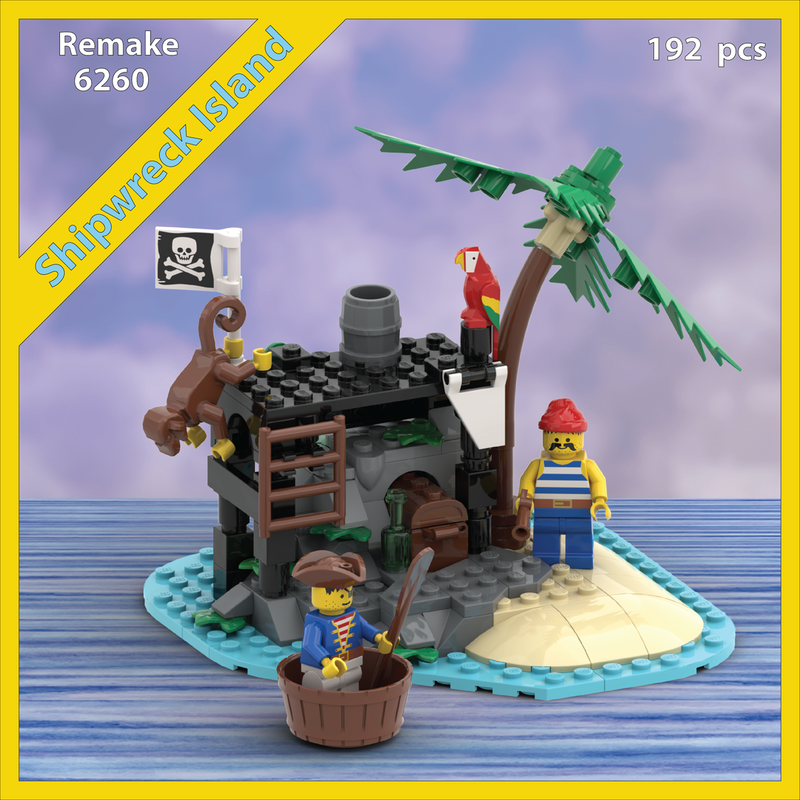 Lego 6260 Shipwreck Island Remake
