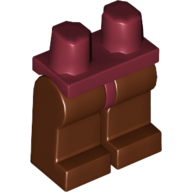 Lego Hips and Reddish Brown Legs / Dark Red