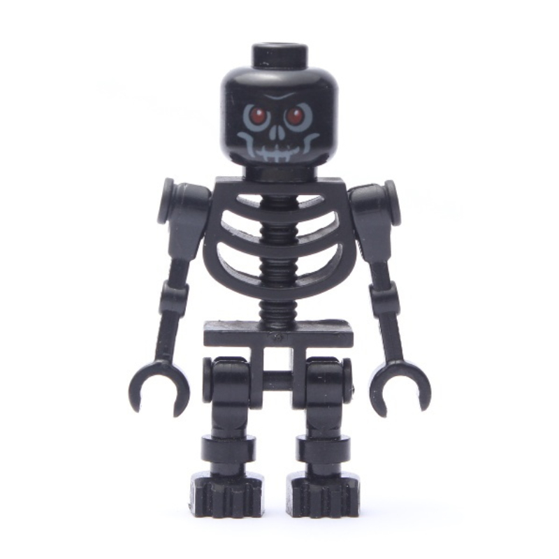 Lego Skeleton, Red Eyes, Black