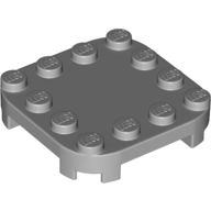 Lego Plate Round Corners 4 x 4 x 2/3 Circle with Reduced Knobs / Light Bluish Gray