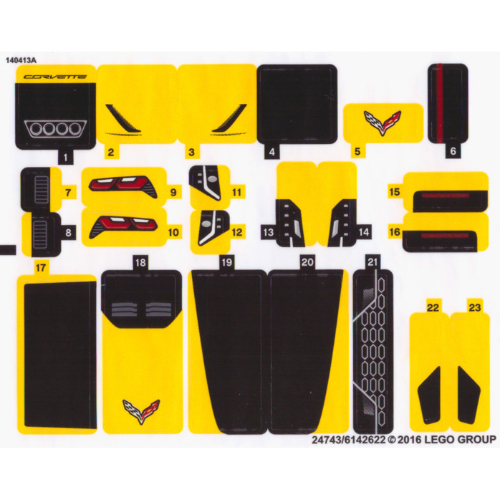 Lego Sticker Sheet for Set 75870-1 / [No Color/Any Color]