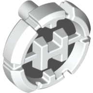Lego Large Figure Chest Badge with 'H' Hero Factory Logo on Light Bluish Gray Background Pattern / White