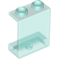 Lego Panel 1 x 2 x 2 [Hollow Studs] / Trans-Light Blue