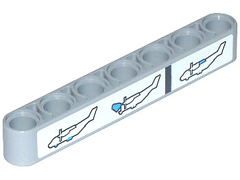 Lego Technic, Liftarm Thick 1 x 7 with Airplane Landing Gear, Cockpit and Flaps Pattern (Sticker) - Set 42025