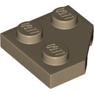 Lego Wedge Plate 2 x 2 Cut Corner / Dark Tan