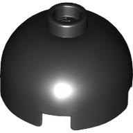 Lego Brick Round 2 x 2 Dome Top, Vented Stud / Black