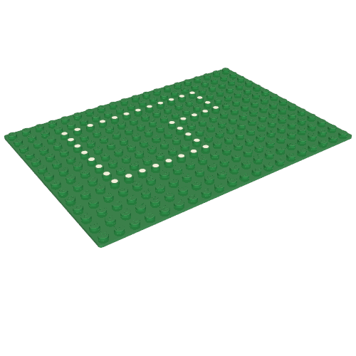 Lego Baseplate 14 x 20 with Set 355 Dots Print / Green