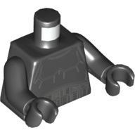 Lego Torso Armor, Imperial Pilot Print, Black Arms and Hands